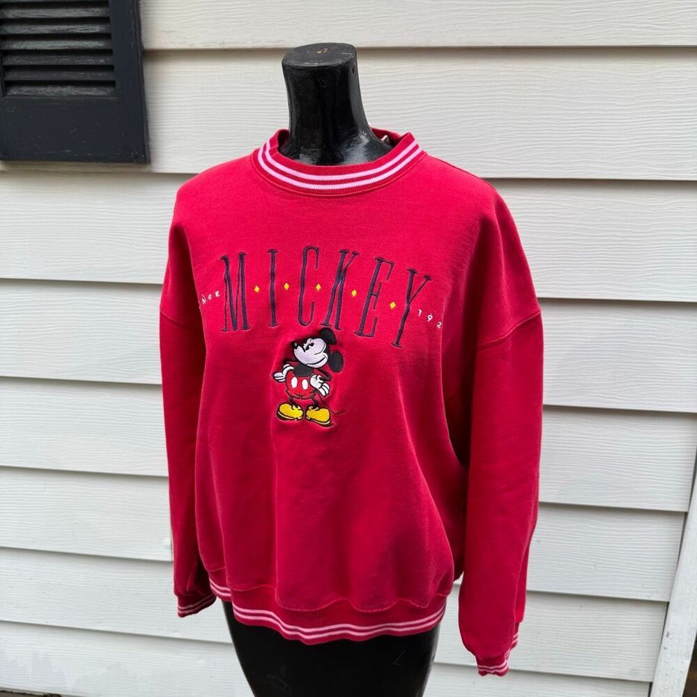 Vintage Disney Store Mickey Mouse Embroidered Sweatshirt